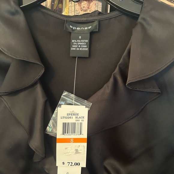 NWT silky flirty black shirt - Picture 3 of 8